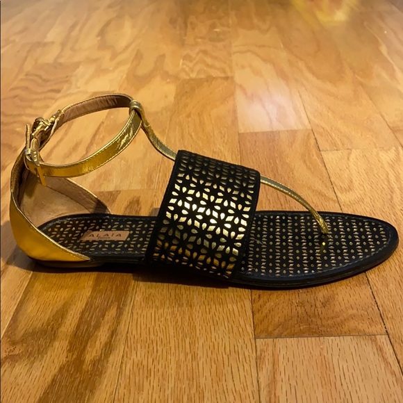 Alaia lazer cut suede and leather gladiator sandals size 40 - Picture 2 of 16